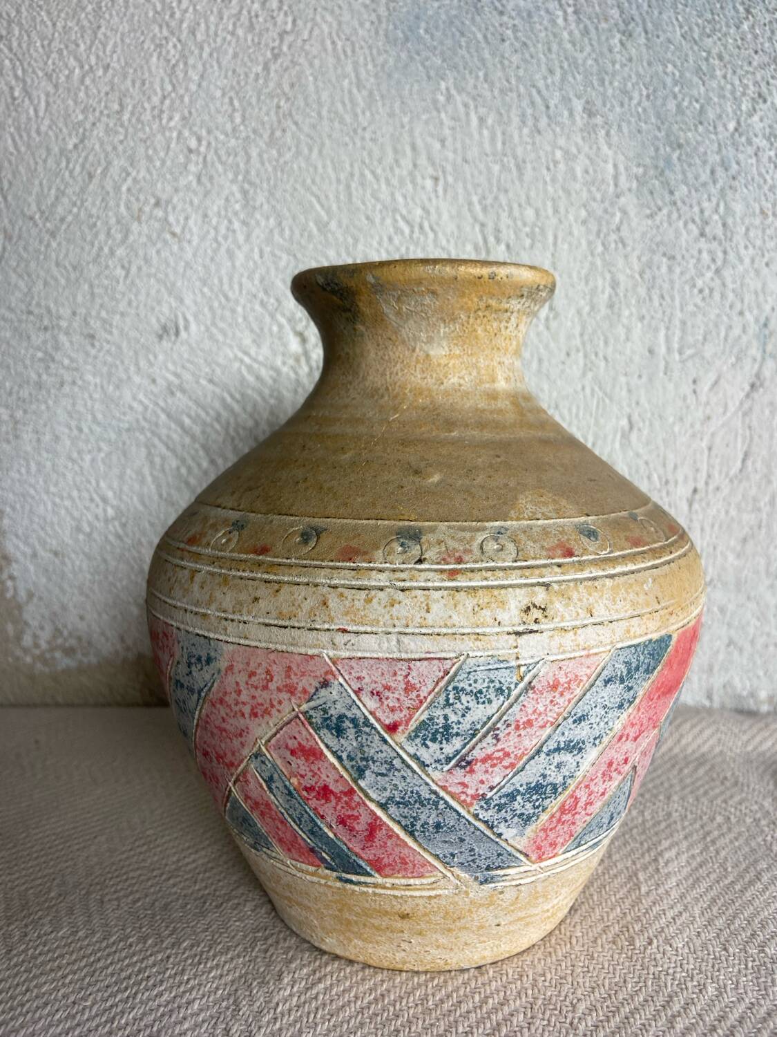 Colorful ethnic vase