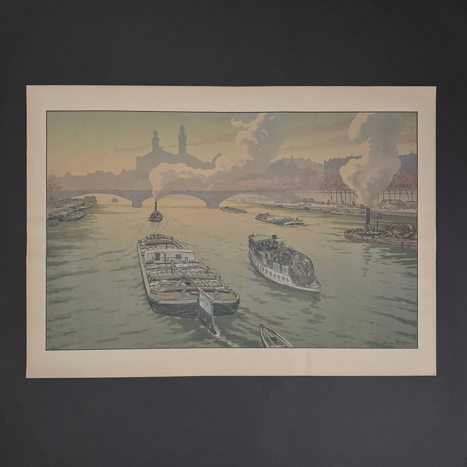 Lithograph by Henri Rivière Parisian Landscapes - The Trocadéro