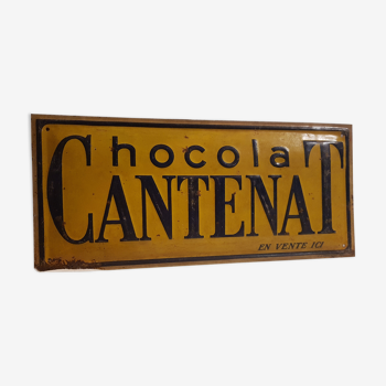 Chocolate advertising plate