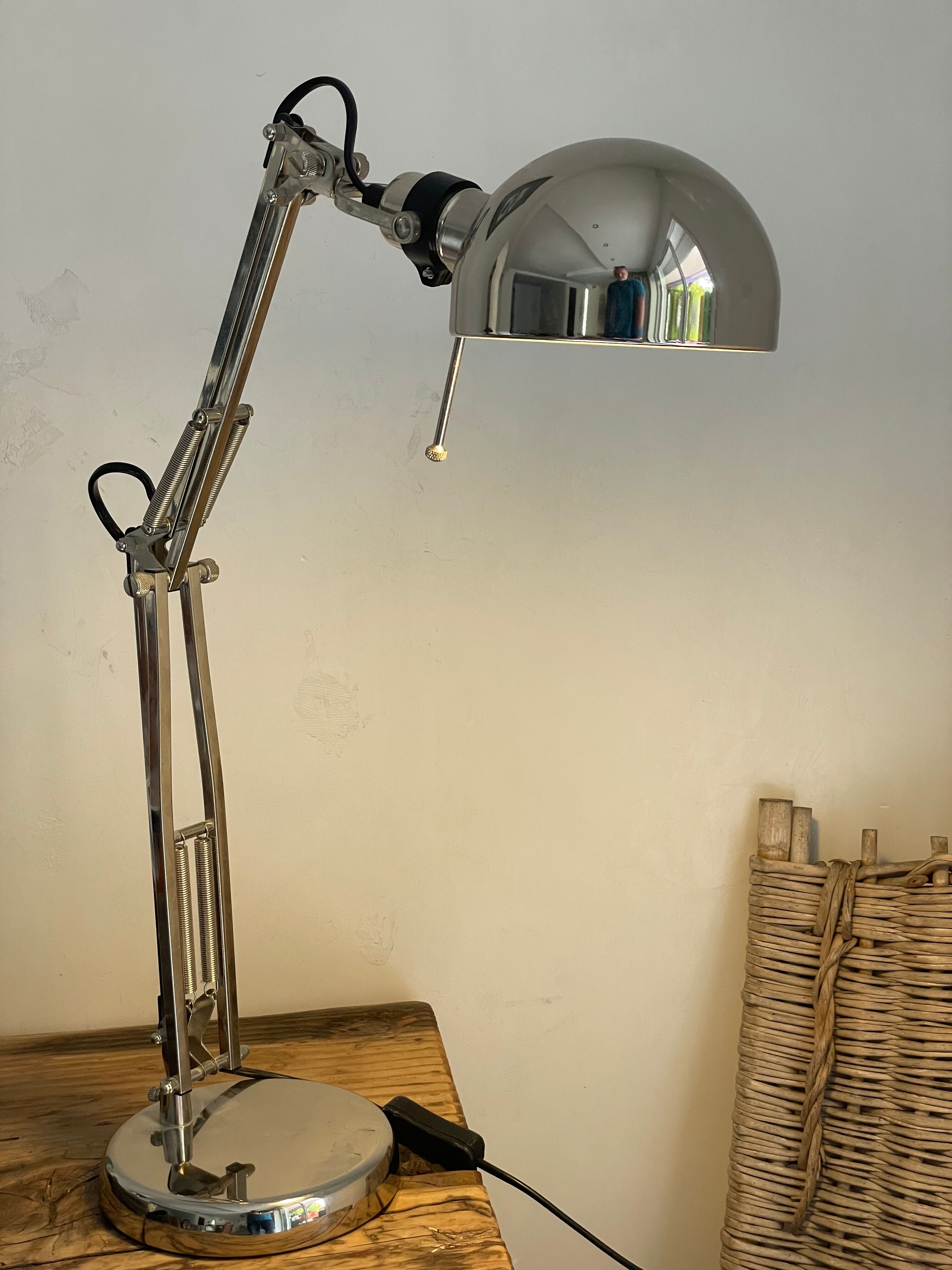 Architect lamp silver metal