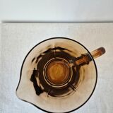 Vintage amber glass pitcher '1970s - Duralex France