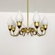 Danish Brass Chandelier by Fog and Morup