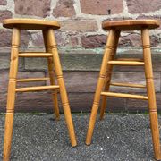 2 tabourets de bar scandinave vintage Pin Sapin style Montagne