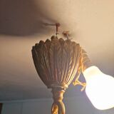 Lucien Gau, bronze worker since 1860 - Bronze chandelier with crystal pendants