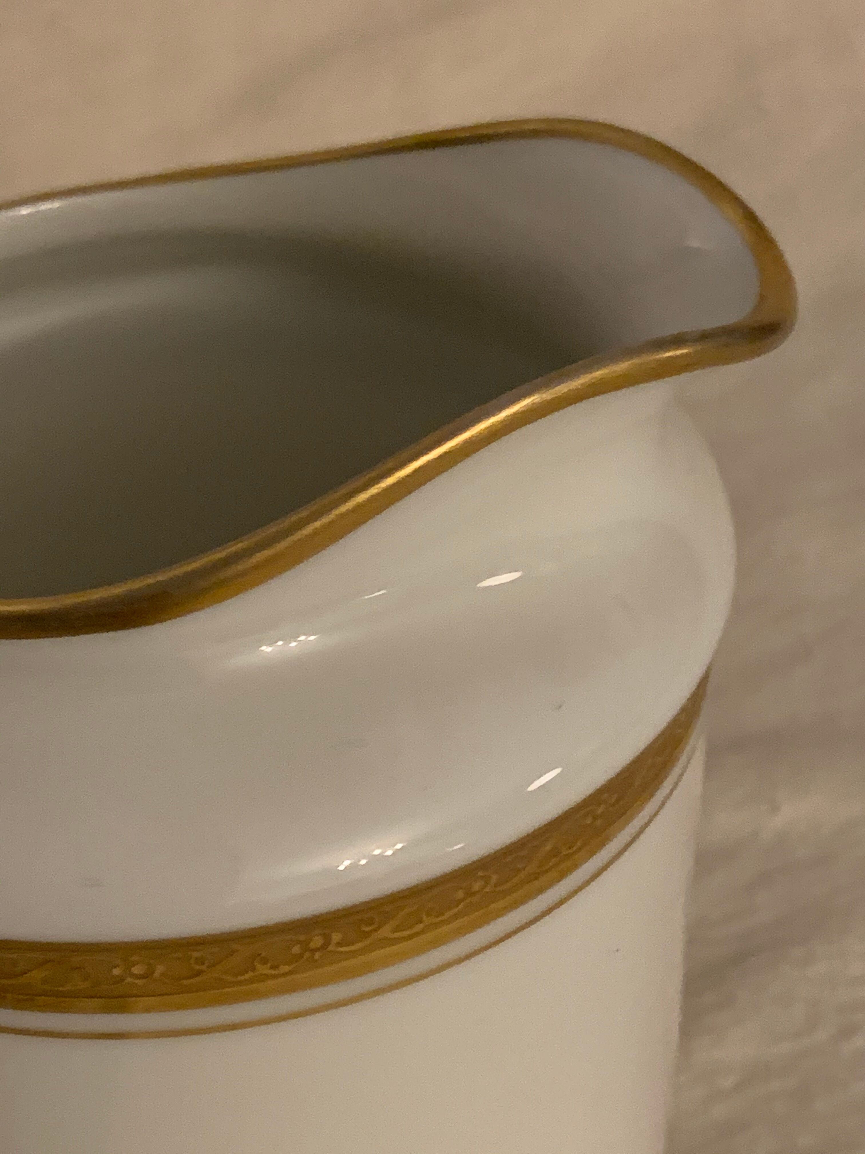 Pourer, teapot or coffee maker, and milk pot Jammet Seignolles Limoges