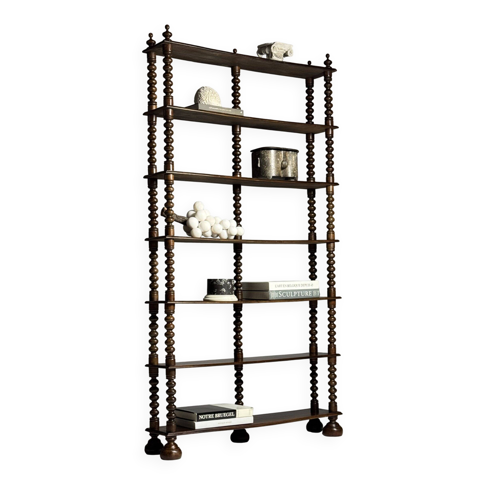 Bobbin bookcase / French antique bookshelf