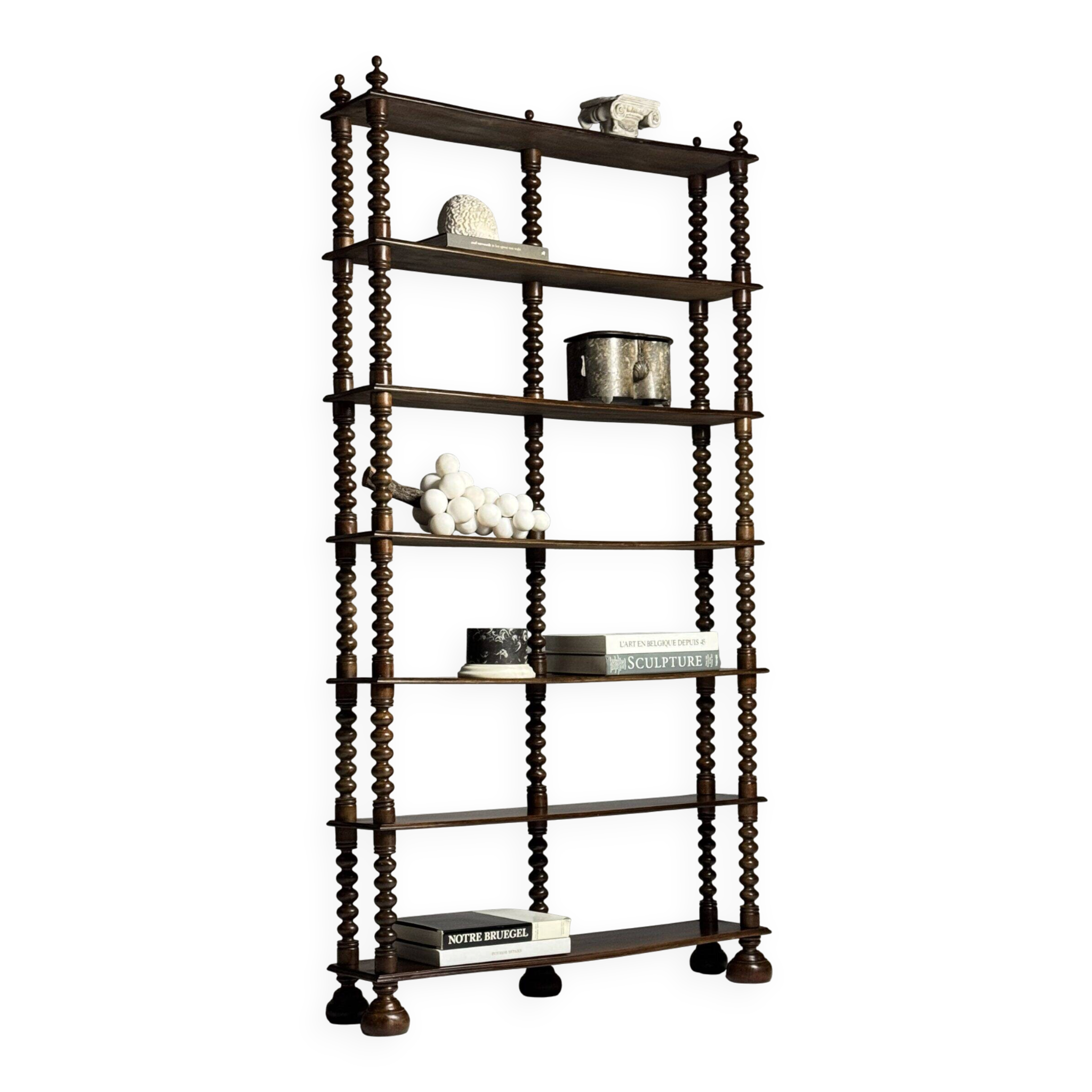 Bobbin bookcase / French antique bookshelf
