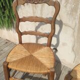 1 set of 2 rustic chairs