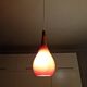 Scandinavian suspension trio Holmegaard 1960, opal glass blown.
