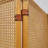 Vintage wicker claustra screen - 1950s