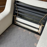 Paire de fauteuils et repose pied