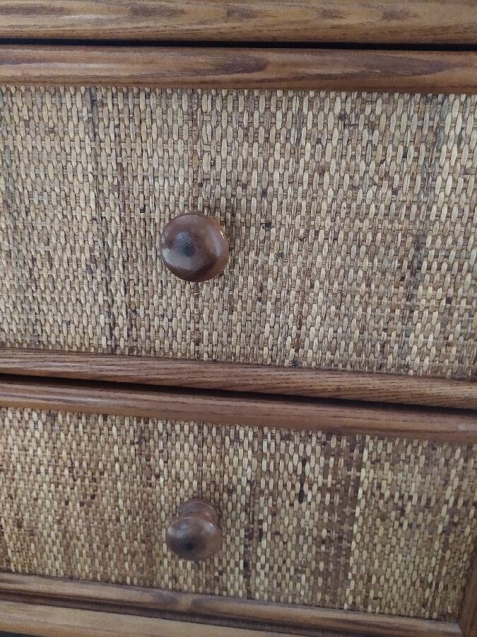 Wicker rattan chest of drawers