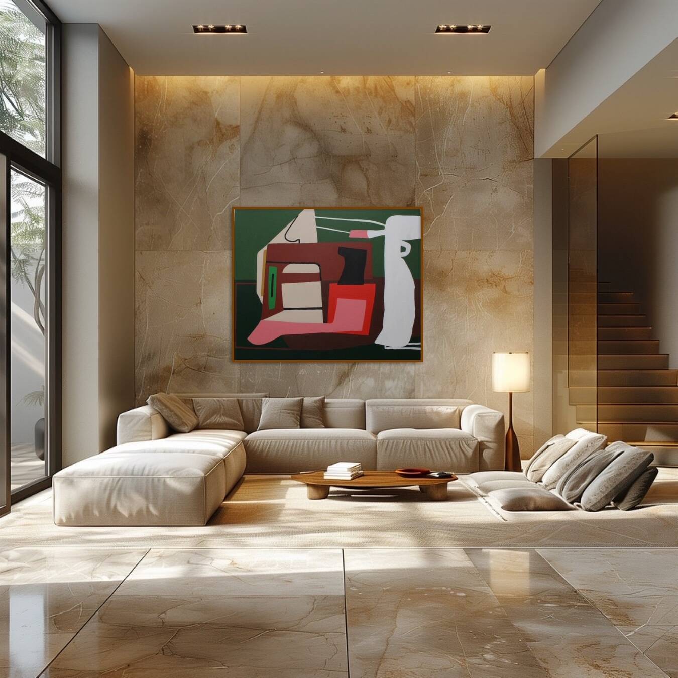 Contemporary colorful abstract "serenity" 100x80cm on canvas by Bodasca