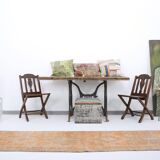 2x12 Long Narrow Orange Vintage Runner Rug, 75x378Cm SK 18494 FREE SHIPPING