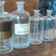 Série 5 flacons apothicaire pharmacie verre soufflé