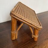 Rattan and cane footrest from the 1950s