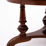 Round table - bench, Northern Europe, late 19th century. After renovation.