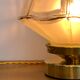 Lampe à poser avec globe art déco vintage en verre de clichy blanc. Le socle et l’électricit