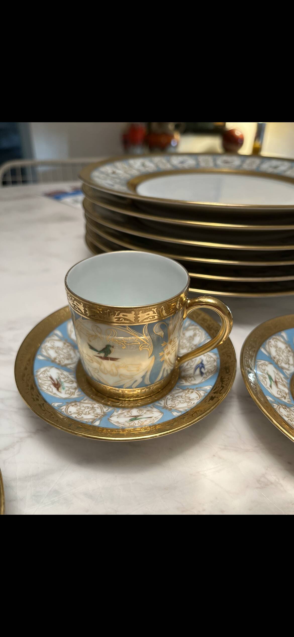 Haviland Parlon Plates and Coffee Cups Service
