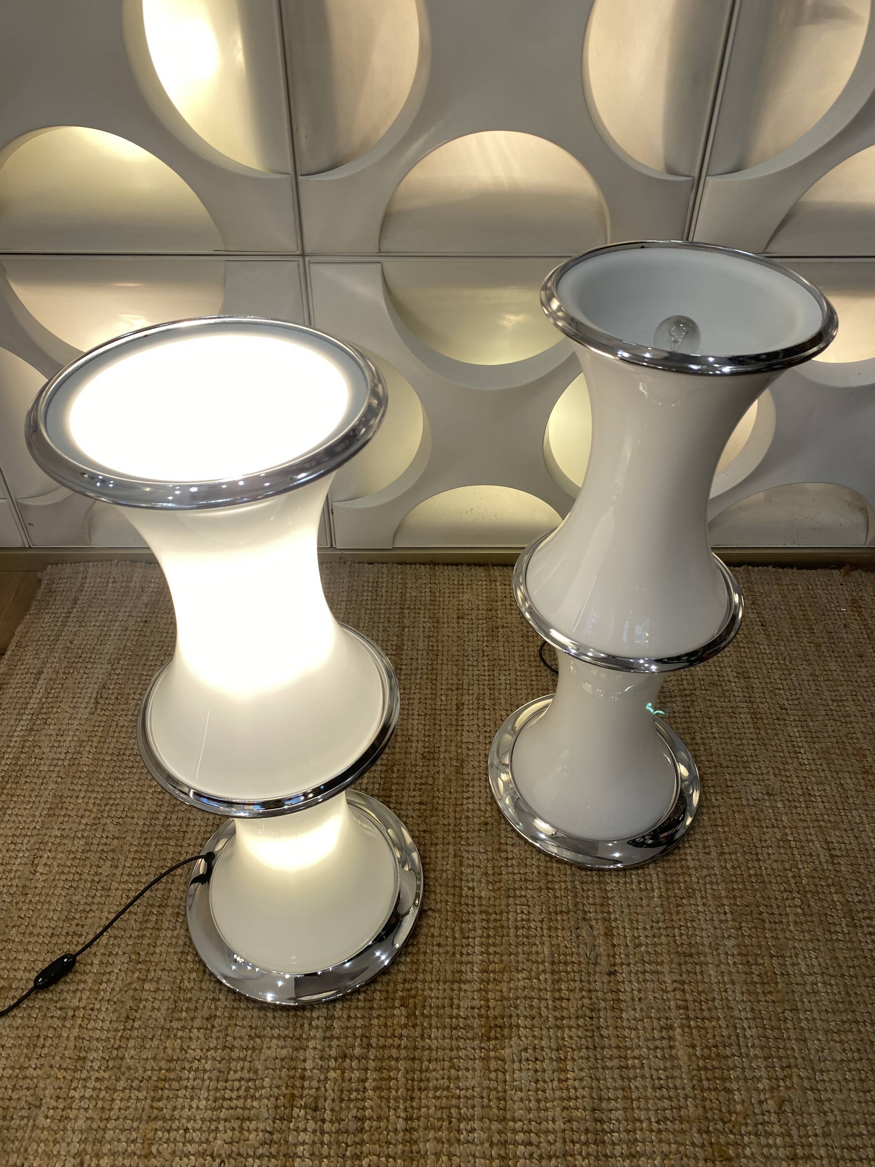 Enrico tronconi - pair of lamps model bamboo