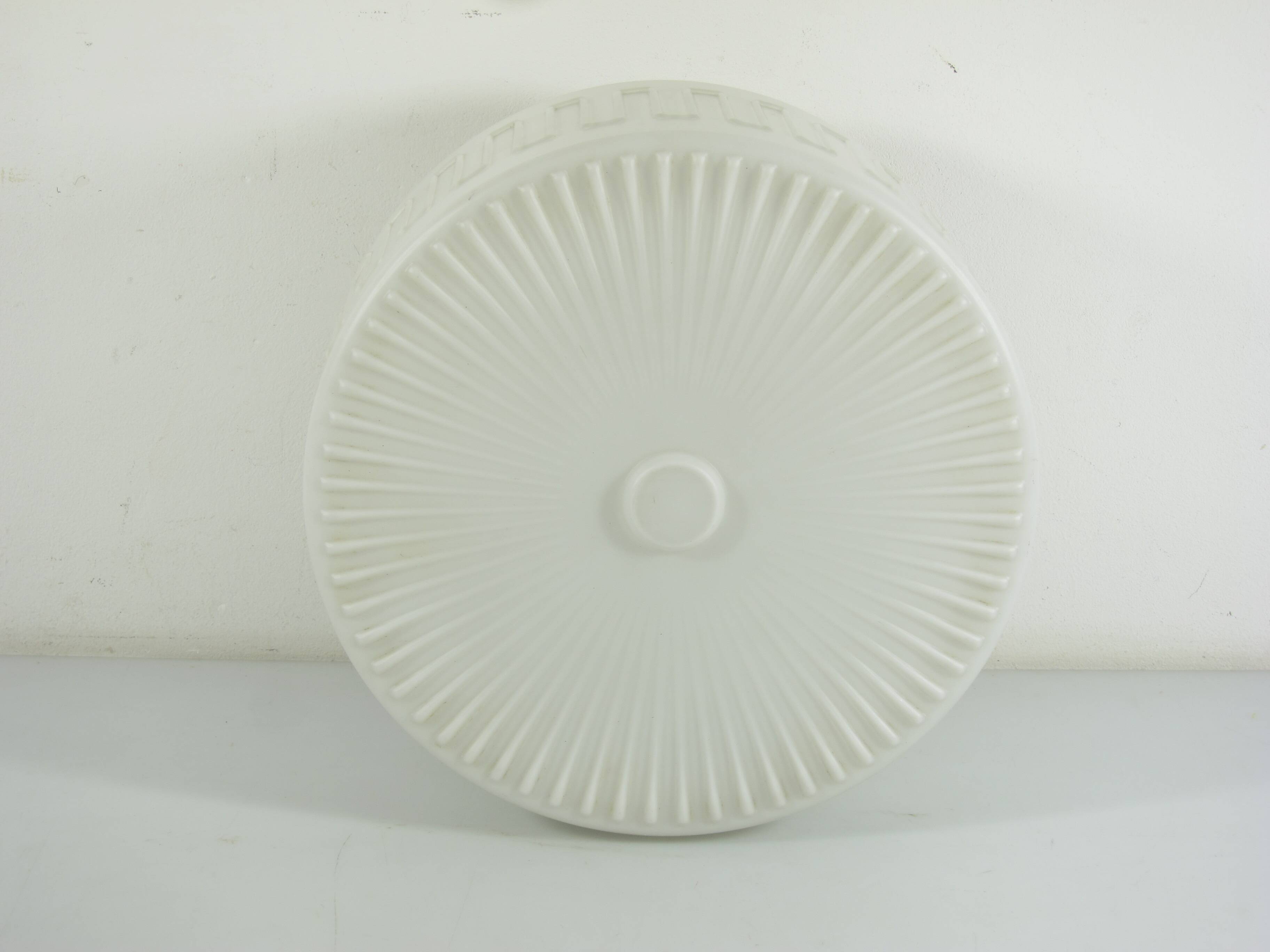 Set of Two 1930s German Art Deco Ceiling Lights, Wila Leuchten, Opal Glass