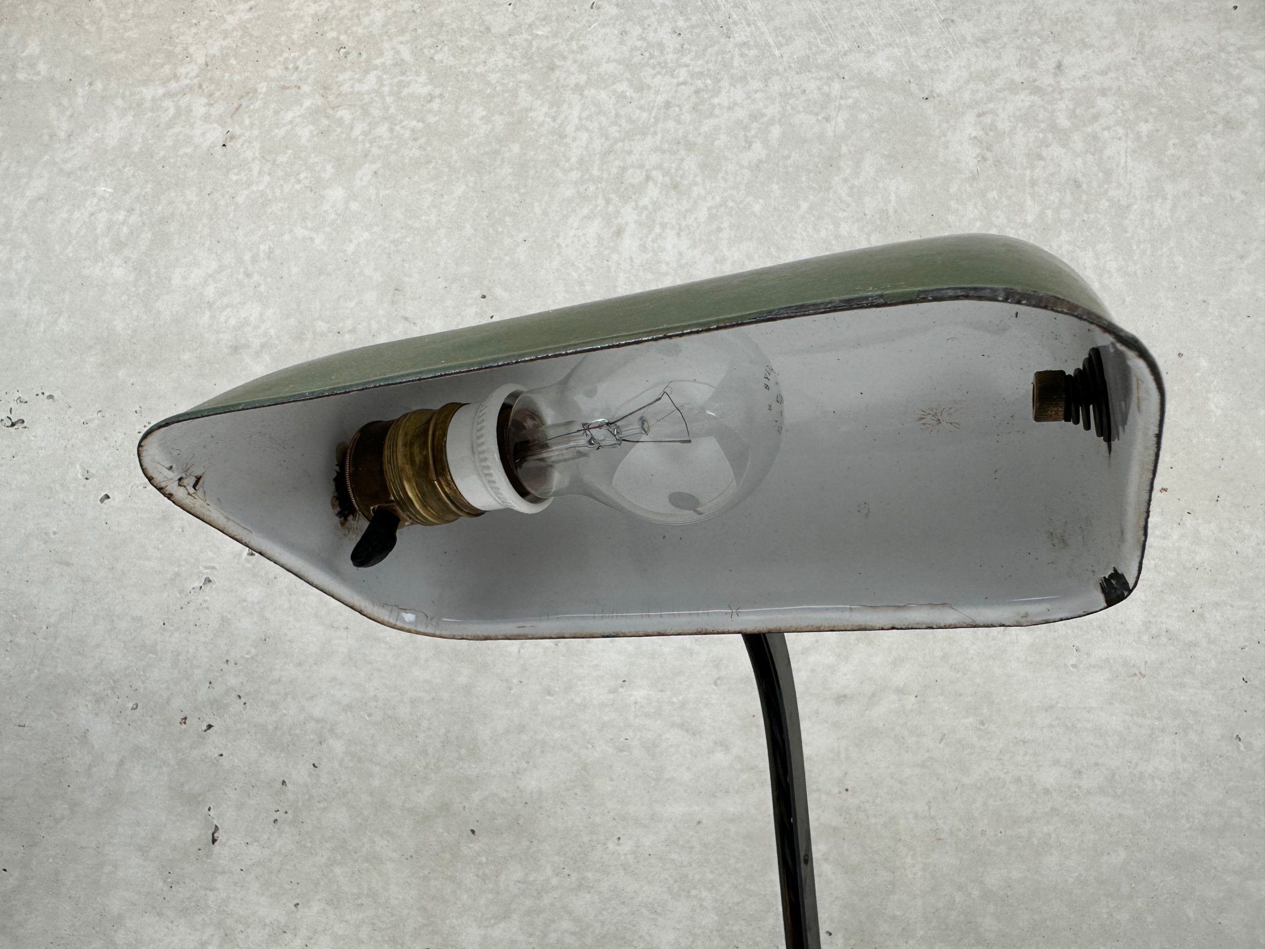 Antique notary lamp – Viktoria lamp – enamel
