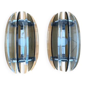 Paire d'appliques Veca années 70