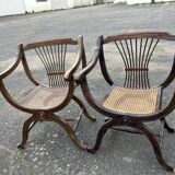 Pair of Dagobert armchair and its canework