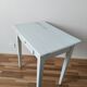 Farm table, kitchen table, rustic blue patina desk, 1950s