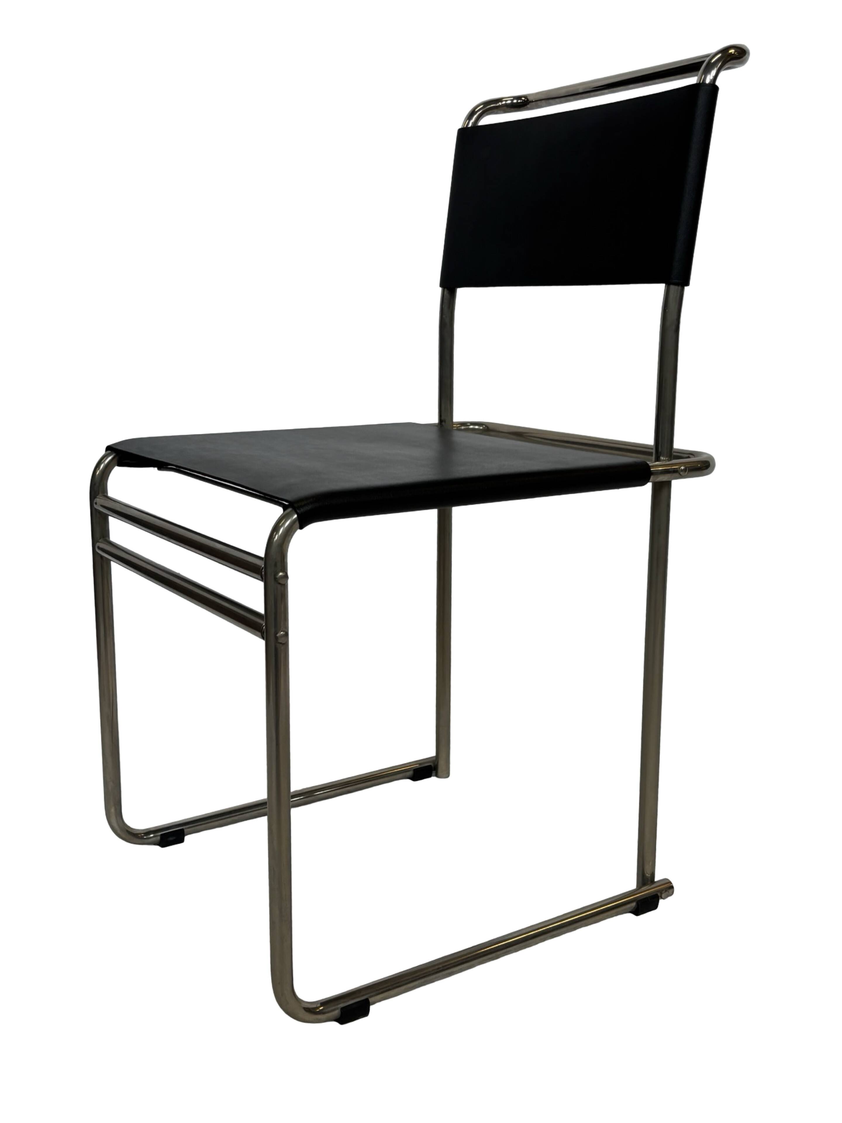 Set of 6 B5/B40 Chairs with Tubular Frame attributed to Marcel Breuer