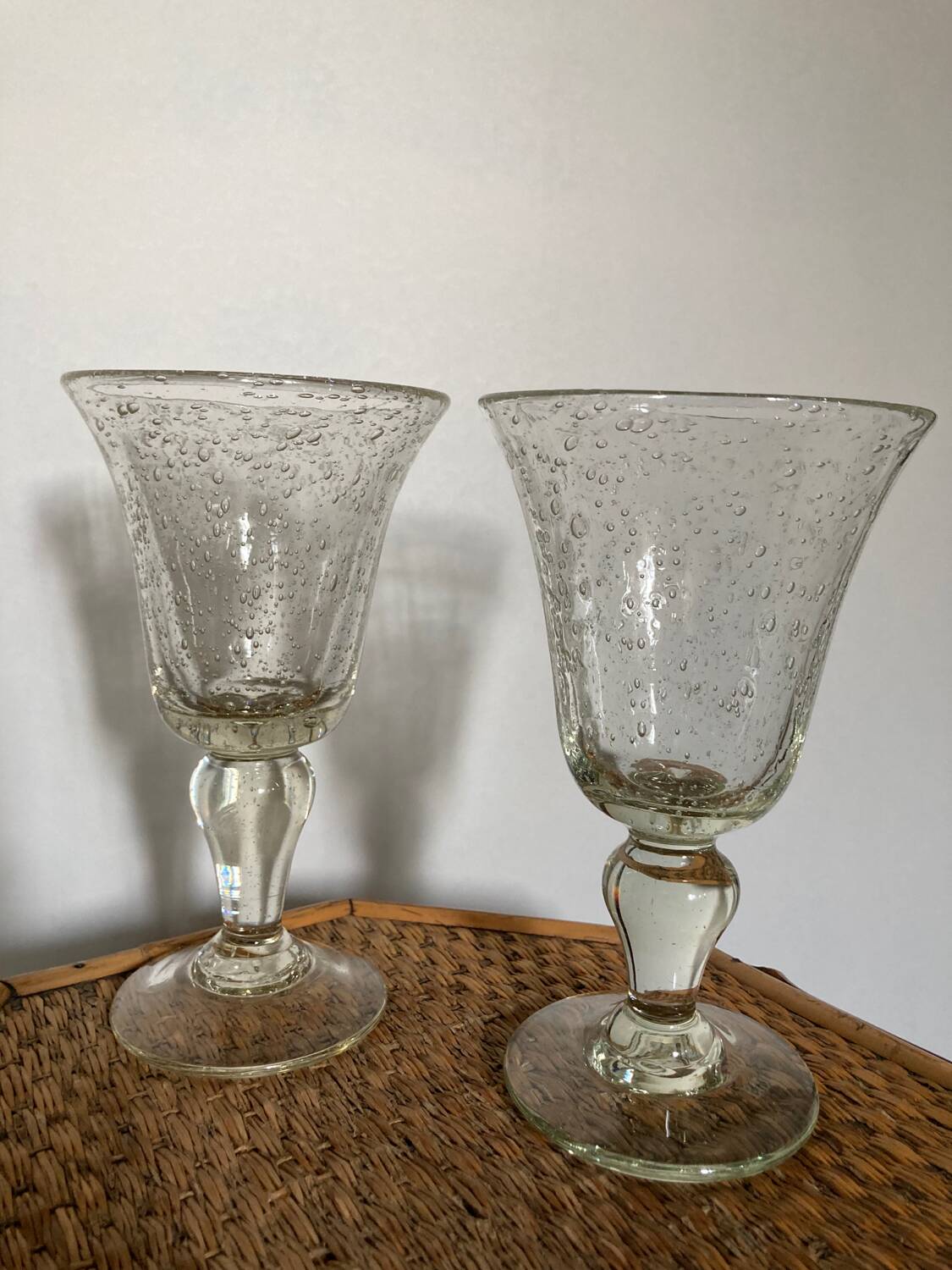 2 Biot glasses