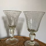 2 Biot glasses