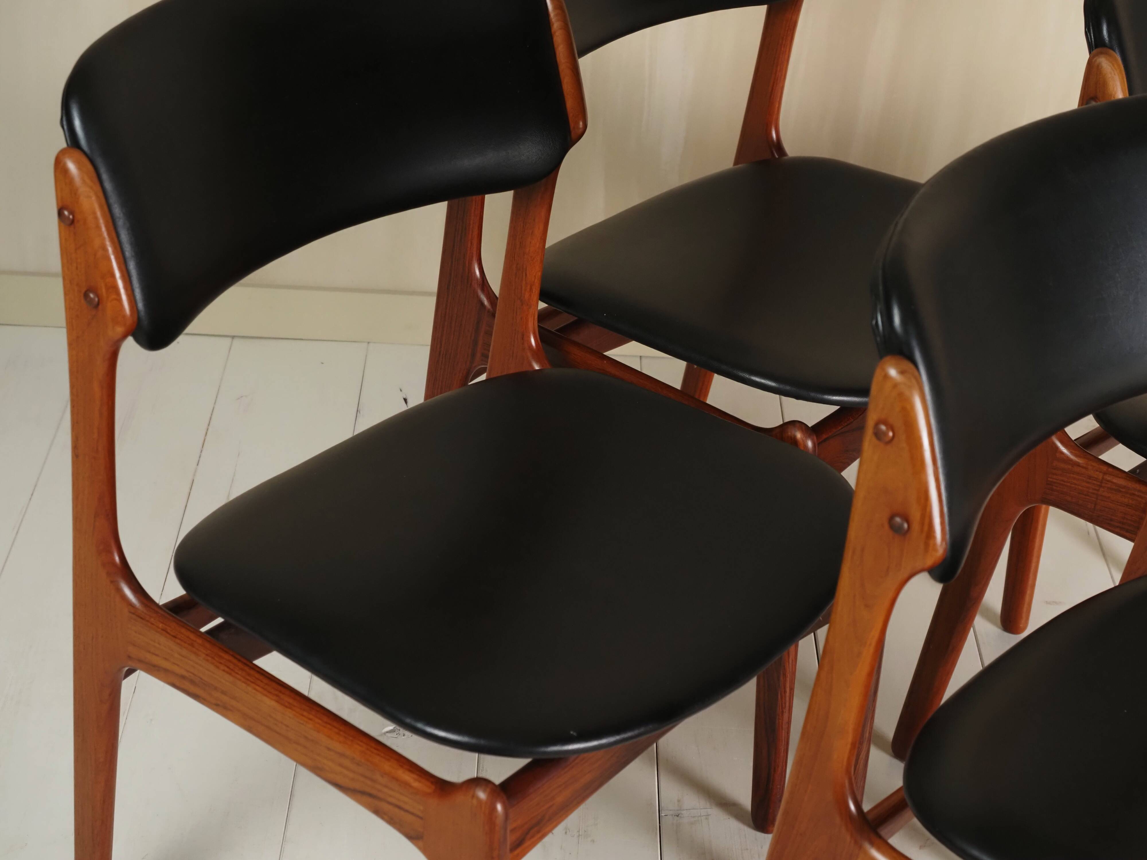 Model 49 dining chairs by Erik Buck for OD Møbler, 1960s