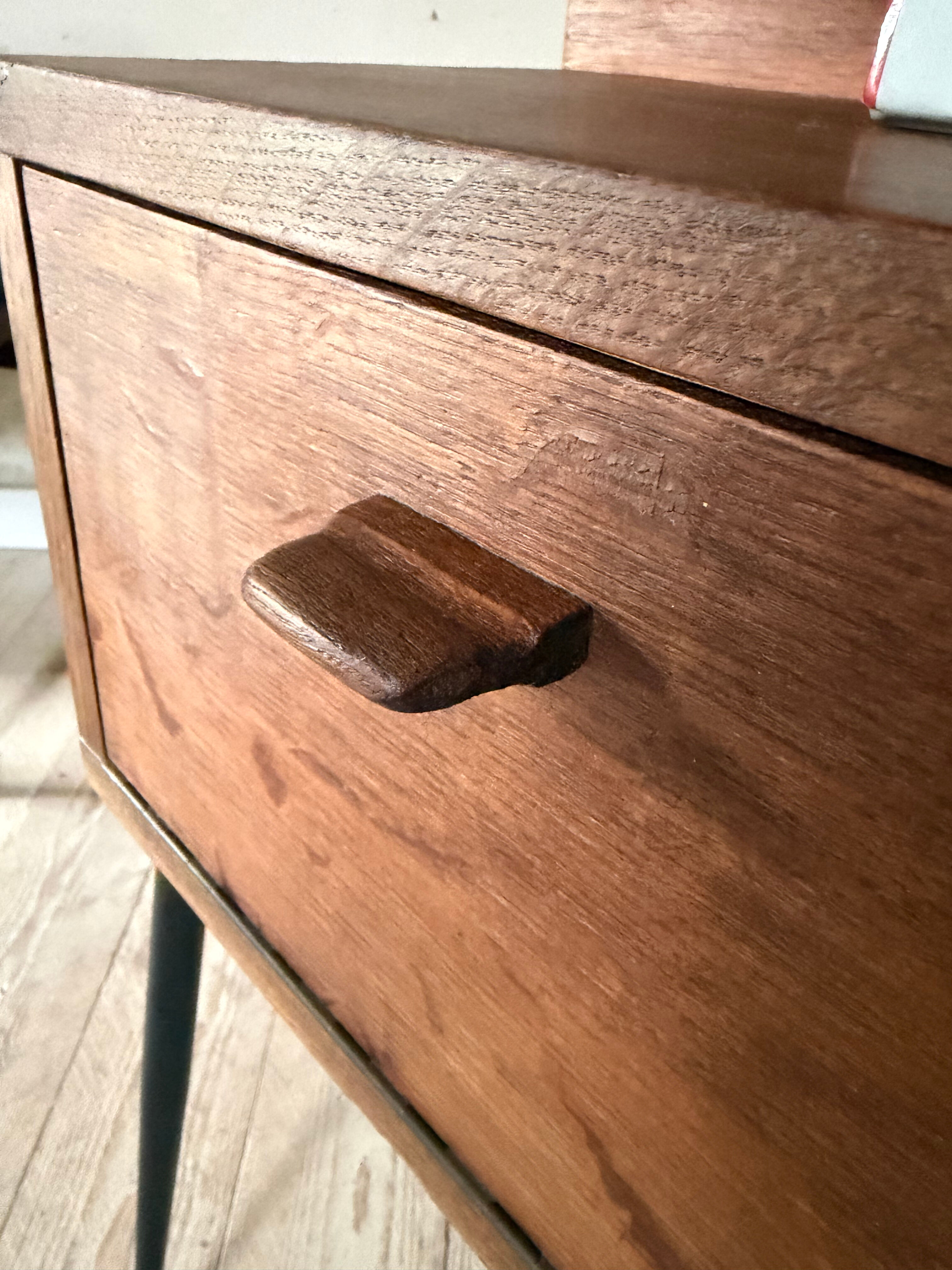 Vintage oak console desk