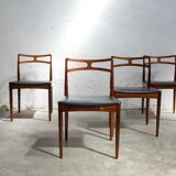 Series of 4 vintage Scandinavian rosewood chairs by Johannes Andersen for Chr. Linneberg