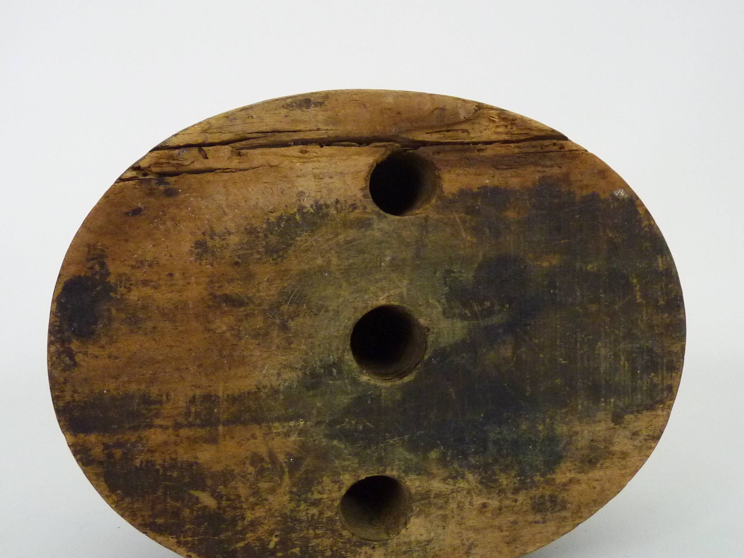 Old wooden hat form, marotte, hat mold. Early 20th century