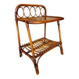 Bamboo and rattan side table, Italy, circa 1960s