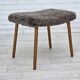1960s, reupholstered Danish armchair, with stool, genuine sheepskin.