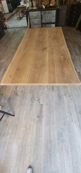 Industrial table top solid oak machine foot cast iron