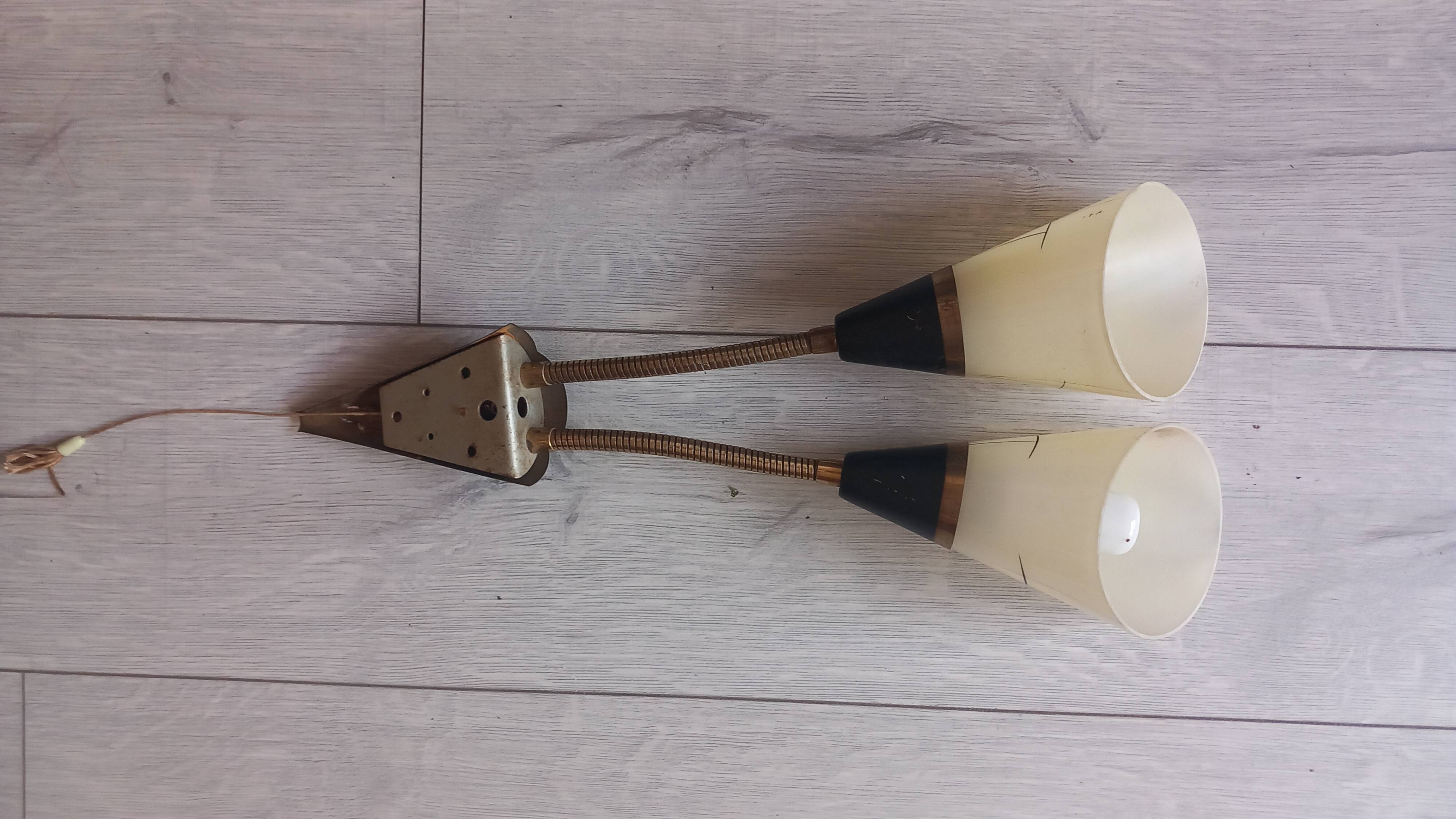 Mid-century glass wall lamp