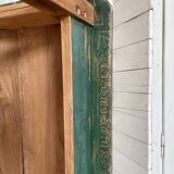 Vintage farm table with spindle legs.