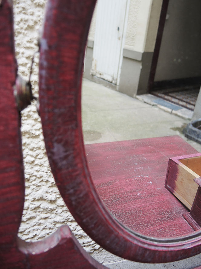 Old wooden dressing table