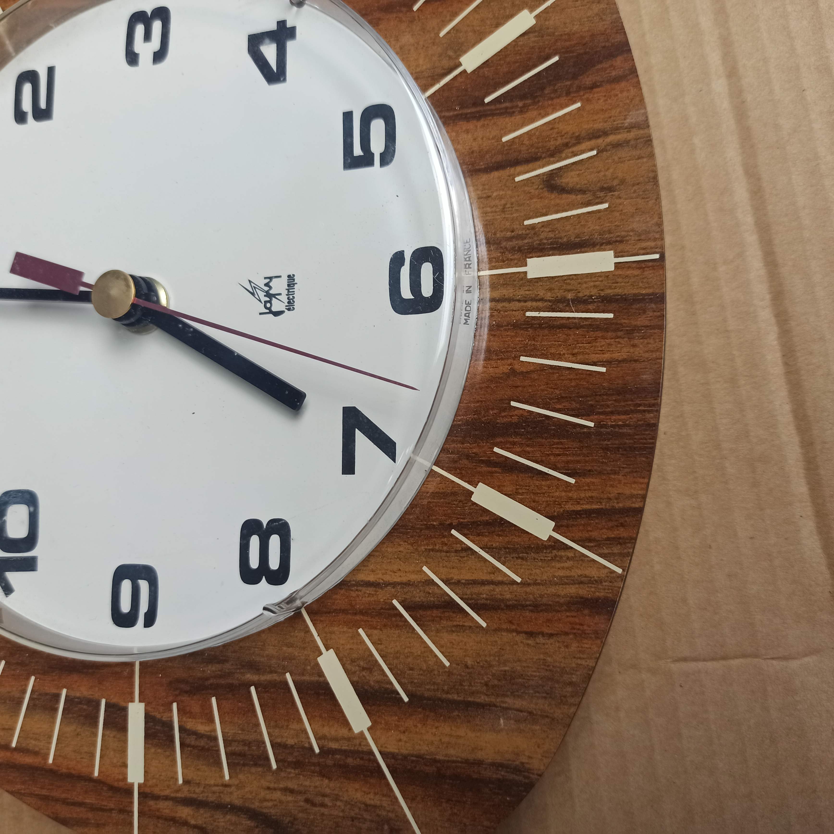 Pendulum clock japy electric 50s formica