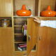 Meuble modulable de bureau ou de salon plaqué chêne des années 1960