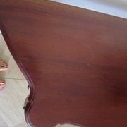 Console with curved legs - mahogany - Louis XV style - carved wood