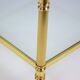 Vintage Coffee Table in Massive Brass and 70s Glass