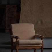 Mid-20th century, pair of armchairs by Henning Kjærnulf, oak and alcantara, 1960s.