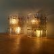 Pair of vintage frosted glass wall lamps, 1960s