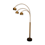Floor lamp three brass lights by Reggiani 1970s