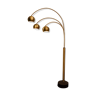 Floor lamp three brass lights by Reggiani 1970s